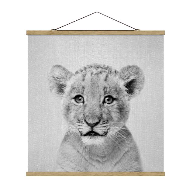 Posters djur Baby Lion Luca Black And White