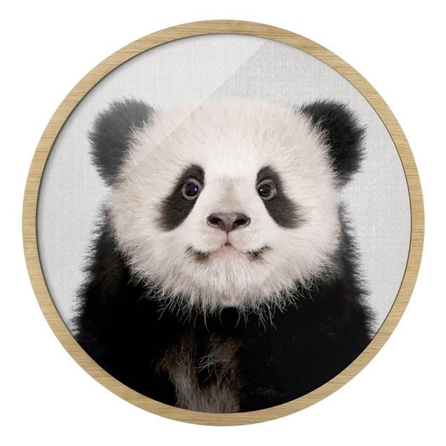 Runde Bilder mit Rahmen Baby Panda Prian