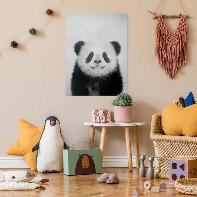 Tavlor pandor Baby Panda Prian Black And White
