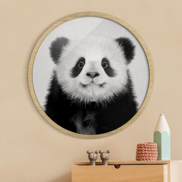 Tavlor pandor Baby Panda Prian Black And White