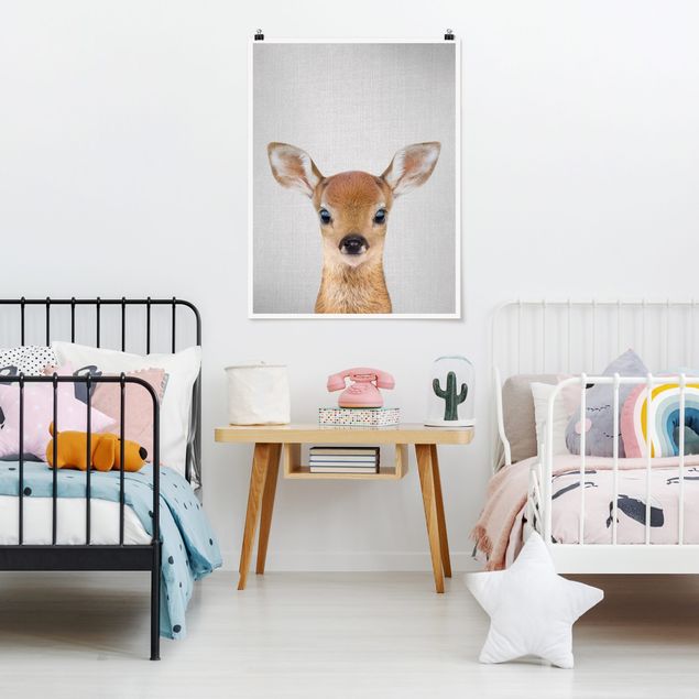 Posters djur Baby Roe Deer Romy