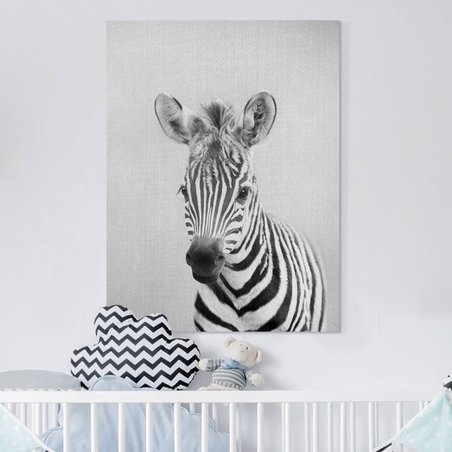 Inredning av barnrum Baby Zebra Zoey Black And White
