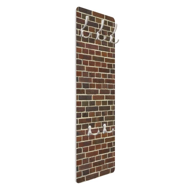 Klädhängare vägg Brick Wall Reddish Brown