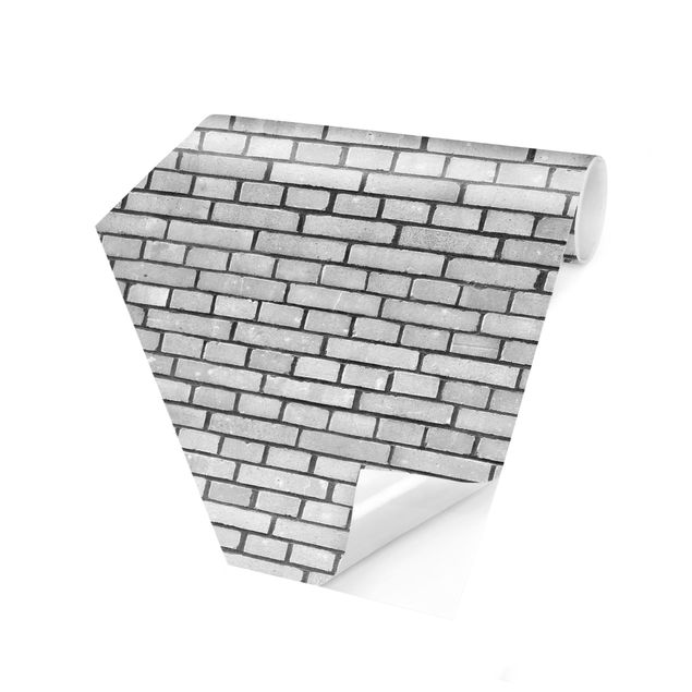 Tapeter industriell Brick Wall White