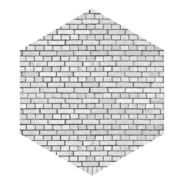 Fototapeter vit Brick Wall White