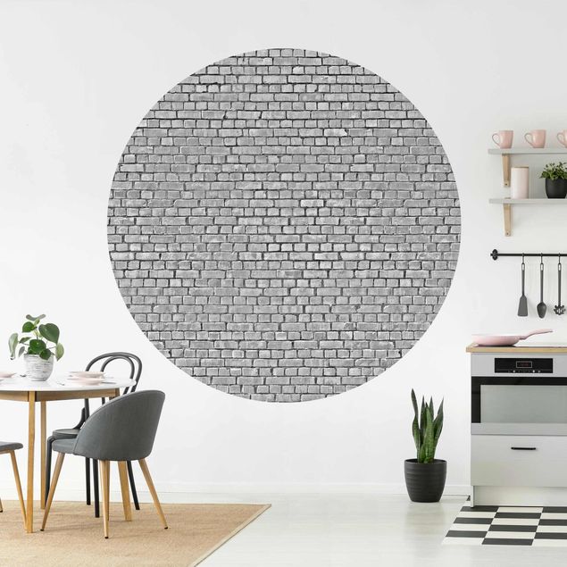 Kök dekoration Brick Tile Wallpaper Black And White