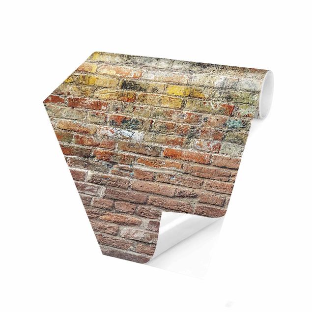 Tapeter modernt Brick Wall With Shabby Colouring