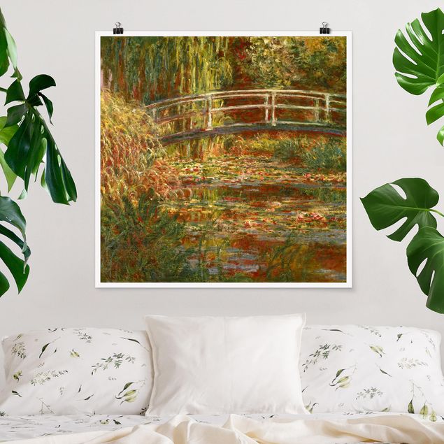 Konststilar Impressionism Claude Monet - Waterlily Pond And Japanese Bridge (Harmony In Pink)