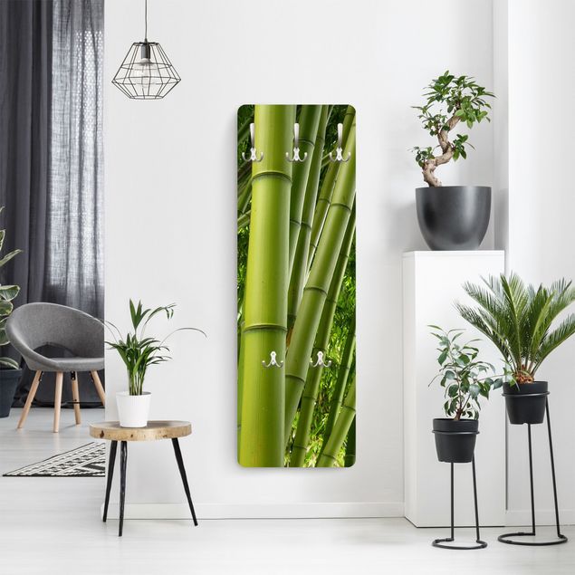 Klädhängare vägg grön Bamboo Trees