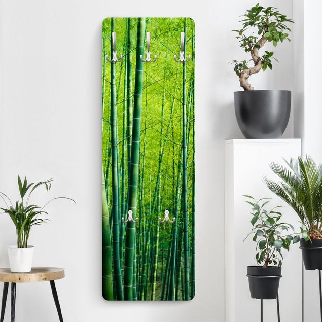 Klädhängare vägg landskap Bamboo Forest