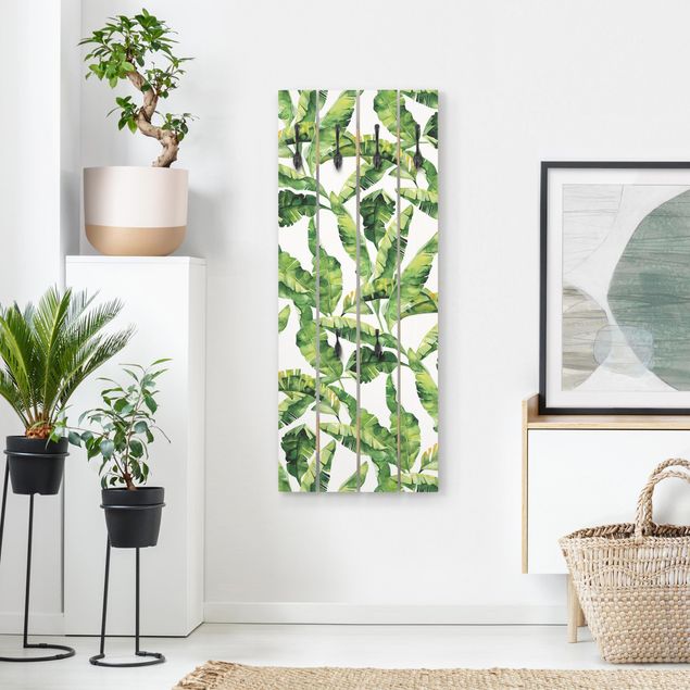 Klädhängare vägg mönster Banana Leaf Watercolour Pattern