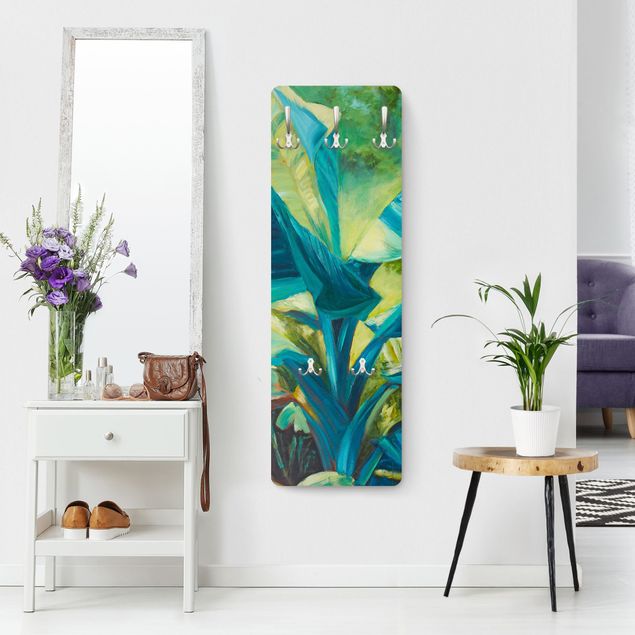 Klädhängare vägg Banana Leaf With Turquoise II