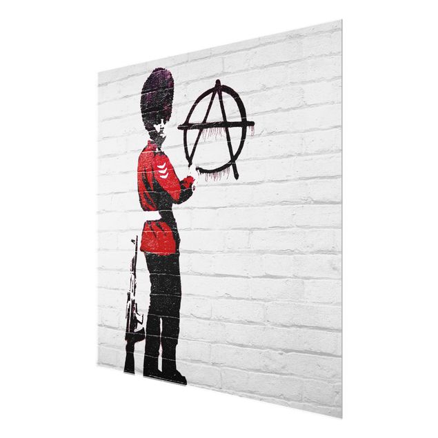 Magnettafel Glas Anarchist Soldier - Brandalised ft. Graffiti by Banksy