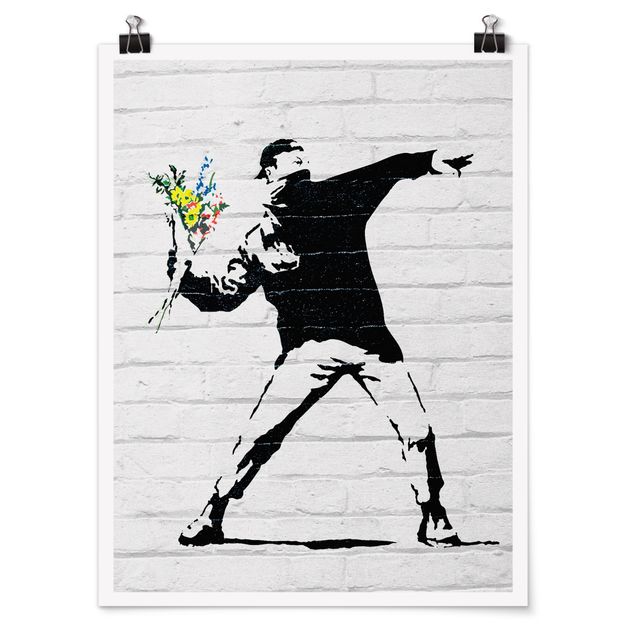 Tavlor svart och vitt Blumenwerfer - Brandalised ft. Graffiti by Banksy