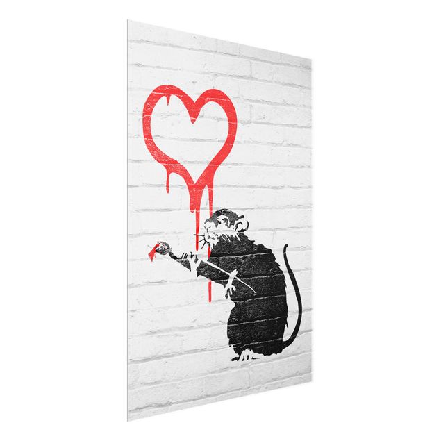 Tavlor svart och vitt Love Rat - Brandalised ft. Graffiti by Banksy