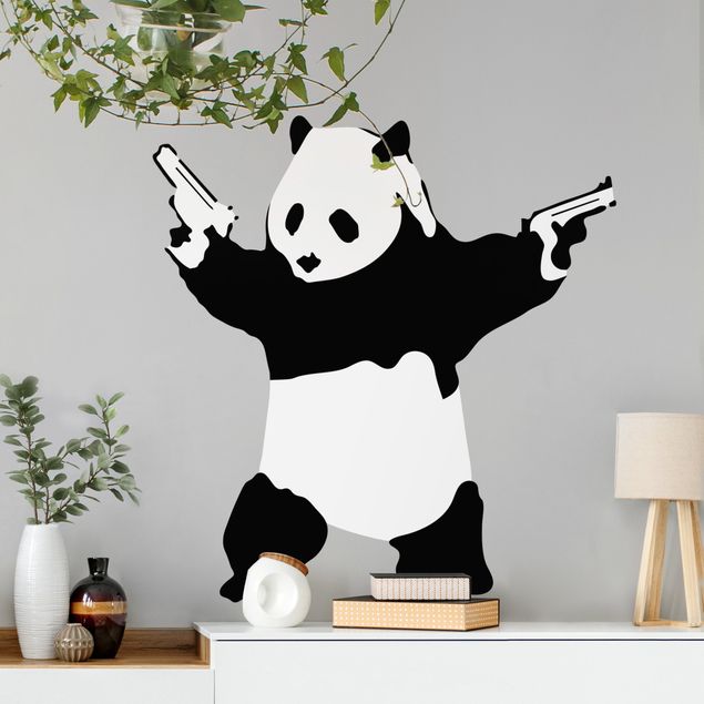 Wallstickers pandor Panda With Guns - Brandalised ft. Graffiti by Banksy