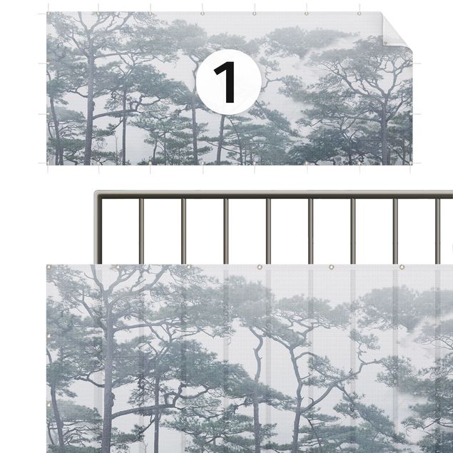Insynsskyddsmatta Treetops In Fog