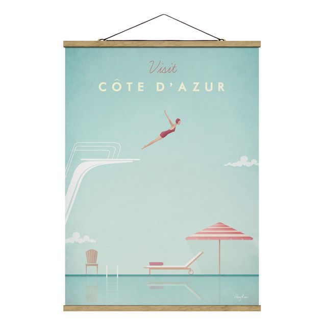 Tavlor hav Travel Poster - Côte D'Azur