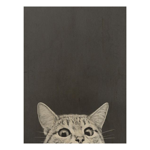 Tavlor Laura Graves Art Illustration Cat Black And White Drawing