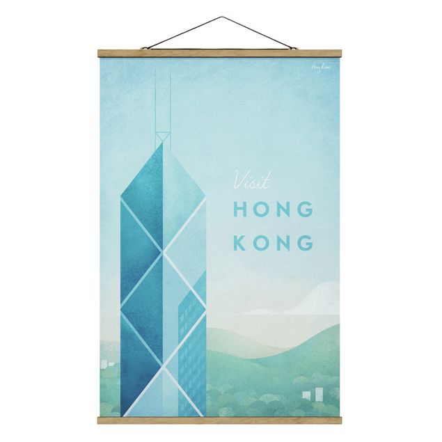 Tavlor konstutskrifter Travel Poster - Hong Kong