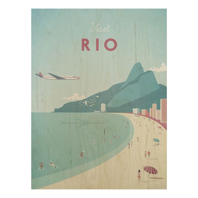 Trätavlor landskap Travel Poster - Rio De Janeiro