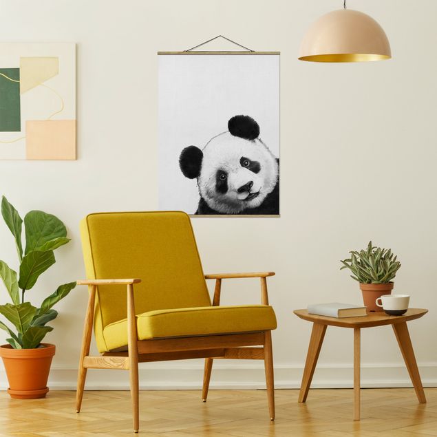 Kök dekoration Illustration Panda Black And White Drawing