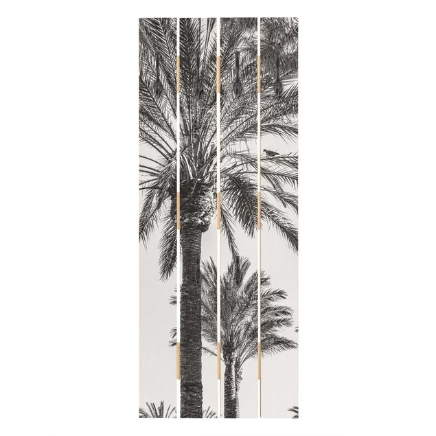 Tavlor Uwe Merkel Palm Trees At Sunset Black And White
