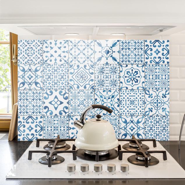 Kök dekoration Pattern Tiles Blue White