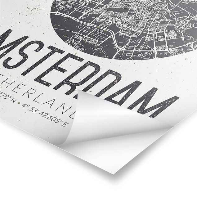 Tavlor Amsterdam City Map - Retro
