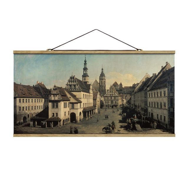 Konststilar Post Impressionism Bernardo Bellotto - The Market Square In Pirna
