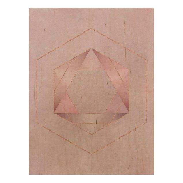 Tavlor Andrea Haase Geometry In Pink And Gold I