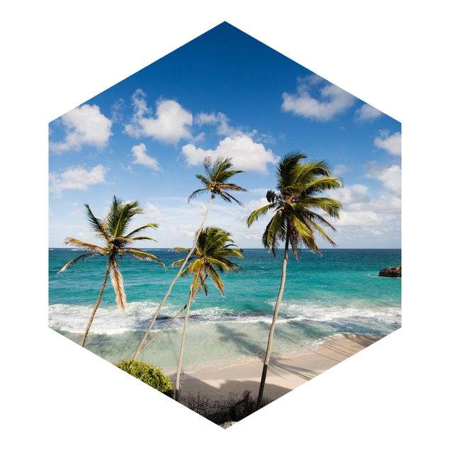Fototapeter blå Beach Of Barbados