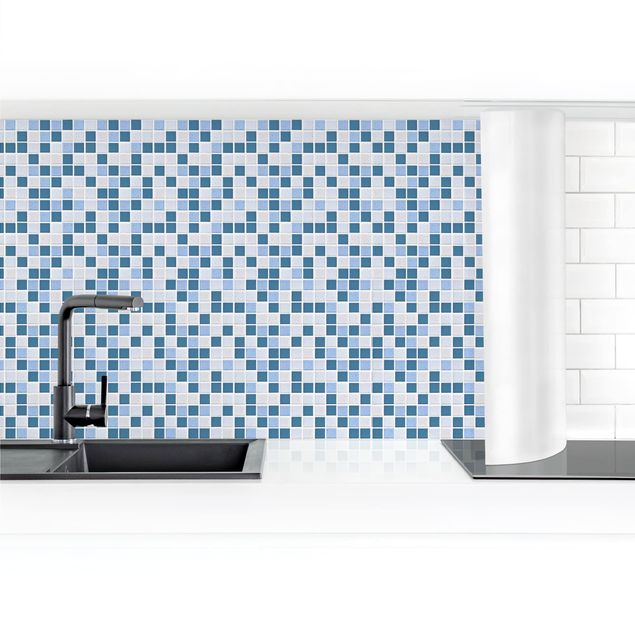 väggskivor kök Mosaic Tiles Blue Gray