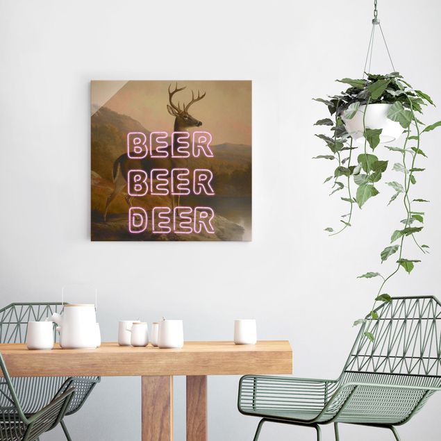 Glastavlor djur Beer Beer Deer