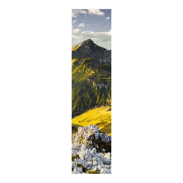 Panelgardiner landskap Mountains And Valley Of The Lechtal Alps In Tirol