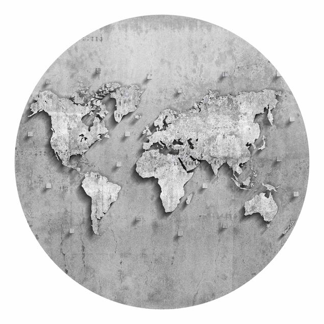 Fototapeter världskartor Concrete World Map