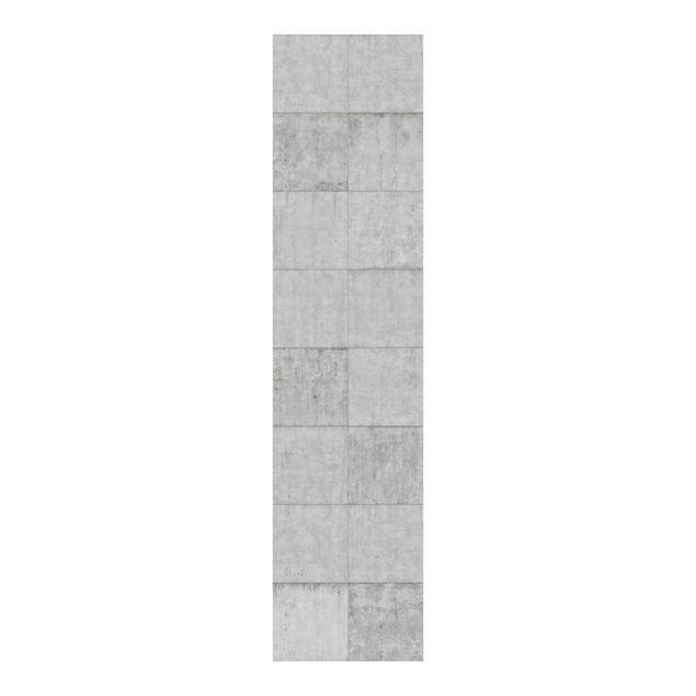 Panelgardiner mönster Concrete Brick Look Grey