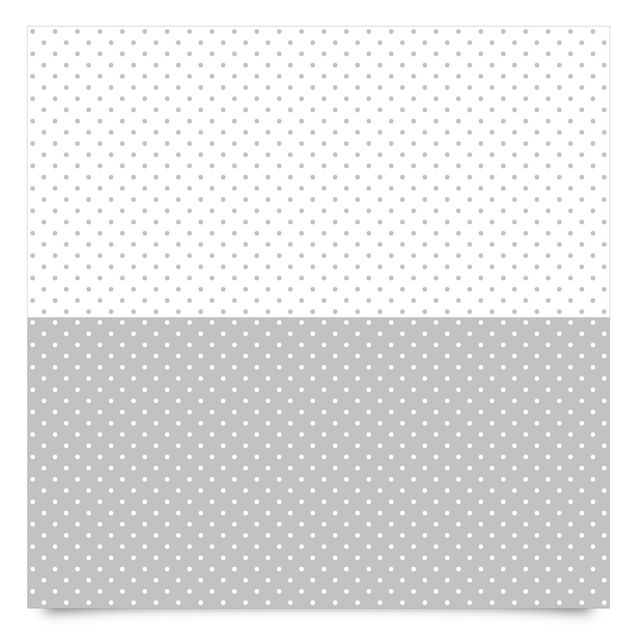 Självhäftande folier grått Dotted Pattern Set In Grey And White