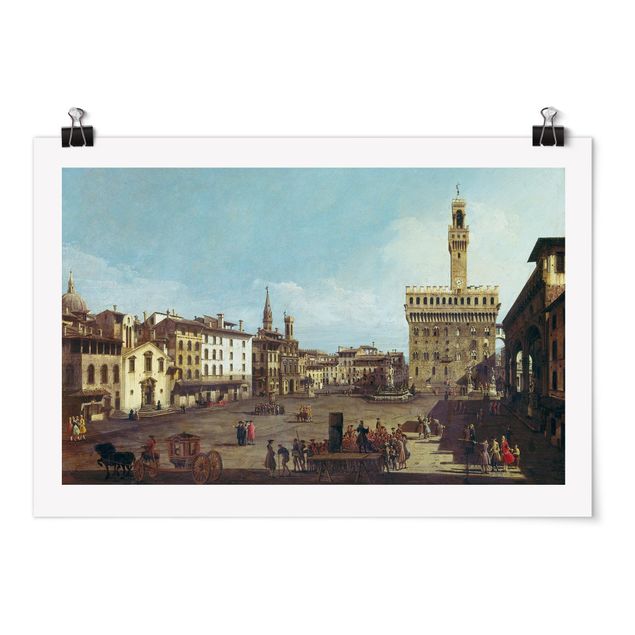 Konststilar Post Impressionism Bernardo Bellotto - The Piazza della Signoria in Florence