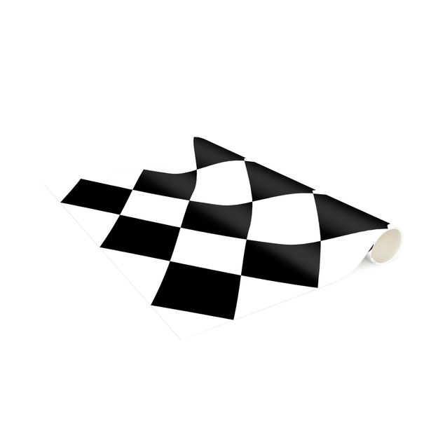modern matta vardagsrum Geometrical Pattern Rotated Chessboard Black And White