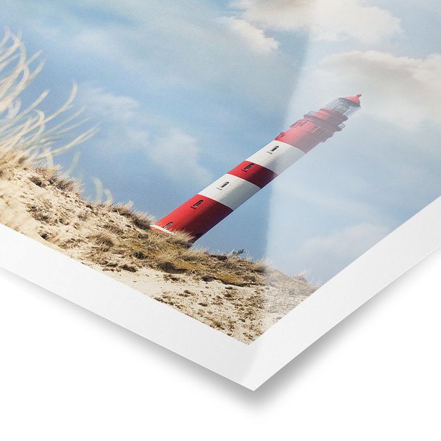 Posters stränder Lighthouse Between Dunes