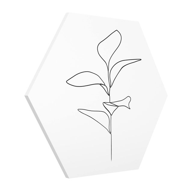 Tavlor blommor  Line Art Plant Leaves Black And White