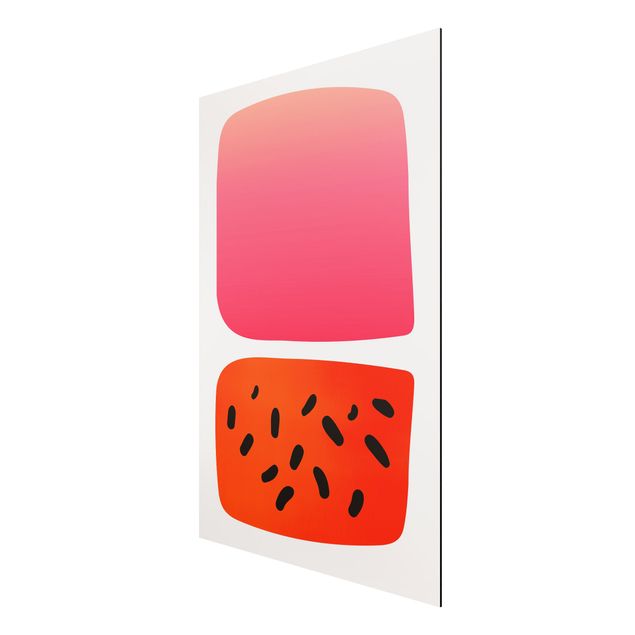 Tavlor abstrakt Abstract Shapes - Melon And Pink