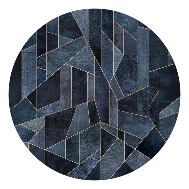 Tapeter modernt Blue Geometry Watercolour