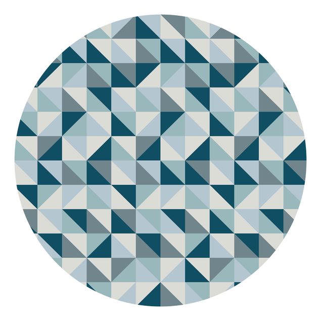 Tapeter modernt Blue Triangle Pattern