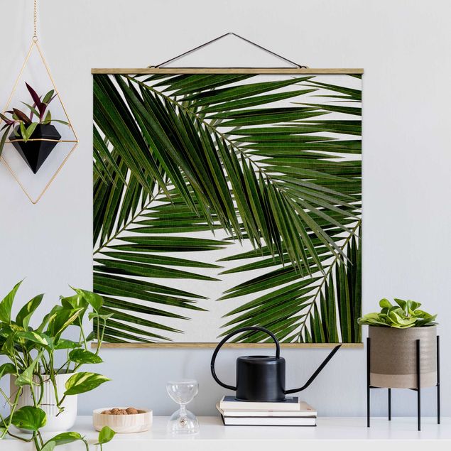 Kök dekoration View Through Green Palm Leaves