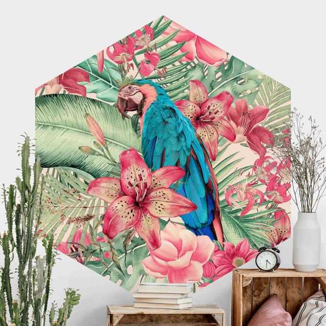 Kök dekoration Floral Paradise Tropical Parrot