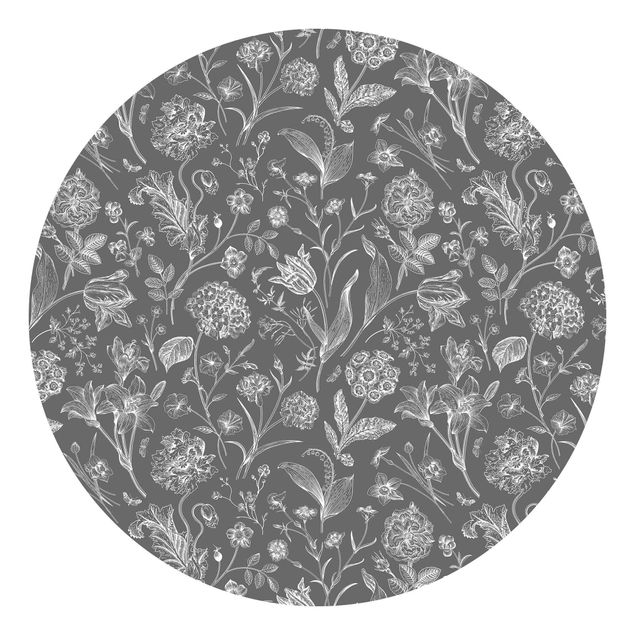 Tapeter lantlig Flower Dance On Grey