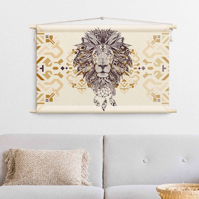 Kök dekoration Boho Lion With Dreamcatcher