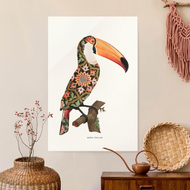 Glastavlor djur Boho Birds - Toucan